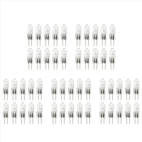 50 lampadine a capsula trasparenti G4 12V 20W