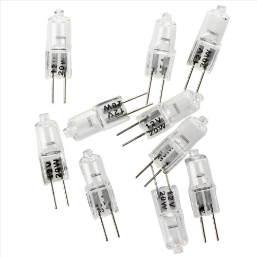 50 lampadine a capsula trasparenti G4 12V 20W 1