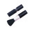 2PCS Lippenstift Stil Einziehbare Reinigung Pinsel-Schwarz 1