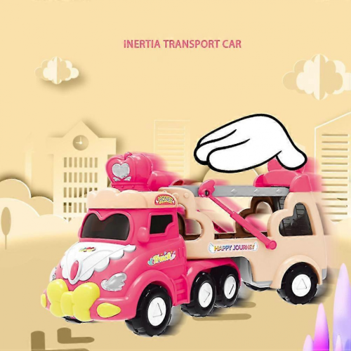 Camion giocattolo con 4 auto sonore e luminose, set da gioco 1