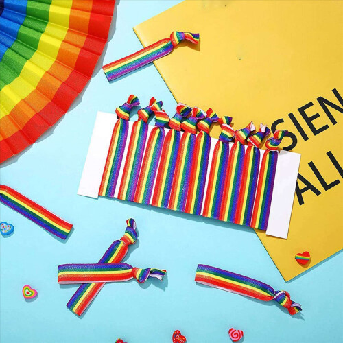 200 τεμάχια Unisex Μαντήλι Ουράνιο Τόξο Gay Pride Μαντήλι Βραχιόλι 2