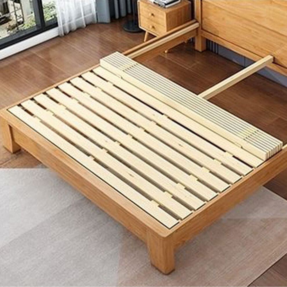 Heavy Duty Solid Wood Folding Bed Slats for Mattress Support, 47x79in with Nylon Straps-image-OPC-PNRWXY9-NEW