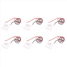 6x thermo-elektrische Peltier-module, hogetemperatuur thermo-elektrische stroomgenerator Peltier TEG 150 graden Celsius, wit 40x40 mm