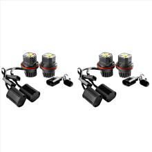 4er-Pack weiße LED-Ringmarkierungsleuchten mit Angel Eyes-Design, 80 W, 6000 K, passend für 1er, 5er, 7er, X3, X5, E39, E53, E60, E66, E87