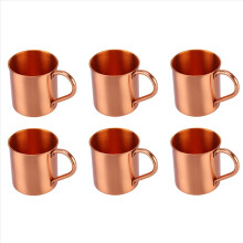 Caneca de coquetel com alça reta 6X Sports Products, feita de cobre puro.