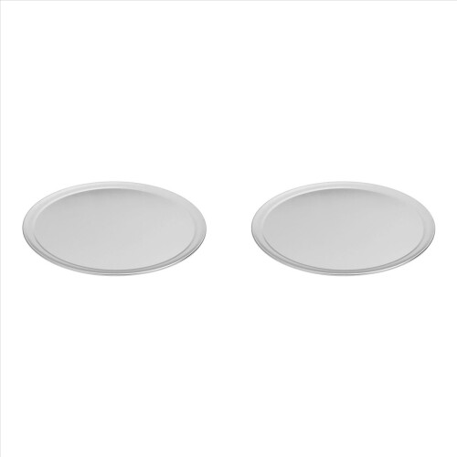 Conjunto de 2 Assadeiras de Pizza de Alumínio com Borda Larga de 25 cm - Perfeitas para Assar