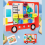 Set di dadi e bulloni multicolore 22,9x17,7 cm giocattolo da viaggio per bambini 5