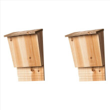 2X Outdoor Bat House Bat Habitat Box Wooden Decorative Bat Box Shelter Nest Garden Bat House