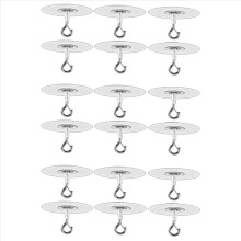18Pcs Adhesive Ceiling Hooks for Popcorn Concrete Textured Ceiling Wall , No Drilling Self Adhesive Ceiling Hooks