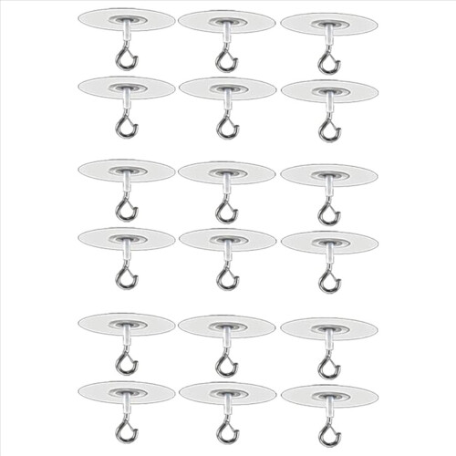 18Pcs Adhesive Ceiling Hooks for Popcorn Concrete Textured Ceiling Wall , No Drilling Self Adhesive Ceiling Hooks