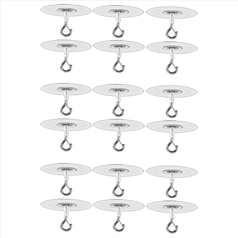 18Pcs Adhesive Ceiling Hooks For Popcorn Concrete Textured Ceiling Wall No Drilling Self Adhesive Ceiling Hooks 4852840277977