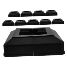 Decorative Vinyl Post Base Cover for Decks and Fences with Split Design and Weather Resistant Trim