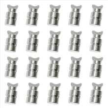 20X Roda de Pesca com Pino Semilunar Metálico em Formato de Meia Lua, Adequada para Rodas Abu Water Drop SMAX PMAX