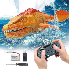 Orange Free Size 2.4G RC Mosasaurus Dinosaur Toy, Water Toy for Kids 3+, Christmas Birthday Gift for Boys Girls
