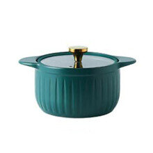 Ceramic Casserole Pot with Lid, Temperature Resistant Clay Cooking Pot for Gas Stove and Oven