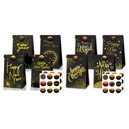 12 Stück Papier-Geschenkverpackungsbeutel für-Stil 1 2