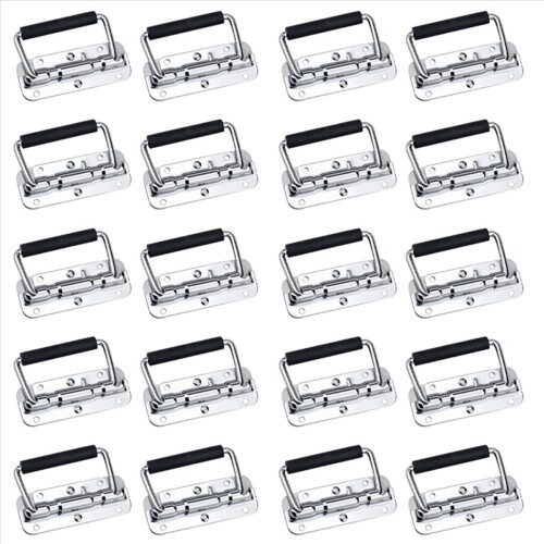 20Pcs 304 Stainless Steel Spring Handle Prop Box Tool Aluminum Box Handle Activity Handle Folding Industrial Handle