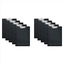 Porte-documents en plastique (lot de 10), avec pince discrète, 22,6 x 31,2 cm, pour le bureau et l'école.