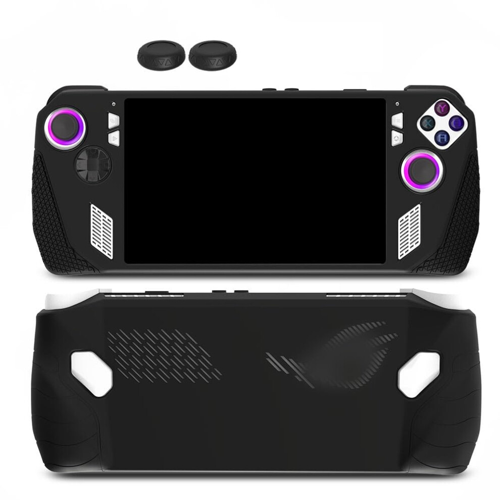 Silicone Case Shockproof Slim Protective Cover With Comfortable Grip And Precise Cutouts For Rog Ally Black 9189345650772