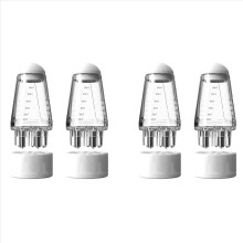 4 stuks hoofdhuid applicator vloeibare kam draagbare hoofdhuid massage kam met rollerbal etherische olie haarverzorgingsapparaat, wit