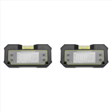 Nível Bluetooth 2X com Inclinômetro, Transferidor Digital Duplo, Régua de Medição de Ângulos, Nível Magnético Recarregável Biaxial