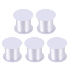 5X Filo per perline di gioielli 0,3 mm di diametro. Bobina di lenza da pesca in nylon trasparente da 17 libbre