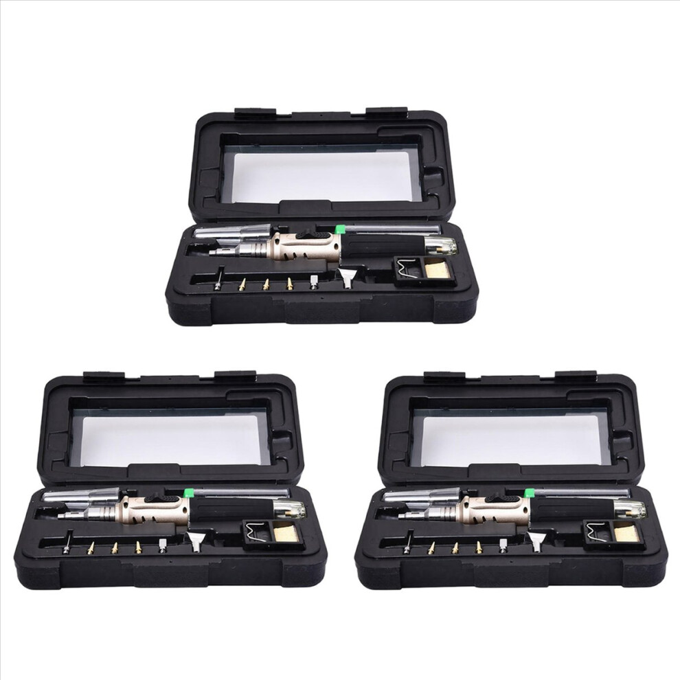 30X Hs-1115K 10-In-1 Multifunction Gas Soldering Iron Case Set Lighter Set Welding Equipment 4852840278097