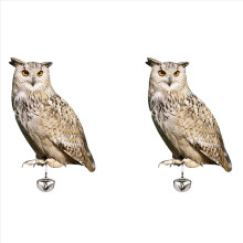 2x Repelente de Pássaros Acrílico Simulação Coruja Refletivo Repelente de Pássaros Coruja Pomar Varanda Jardim Decoração Repelente de Pássaros