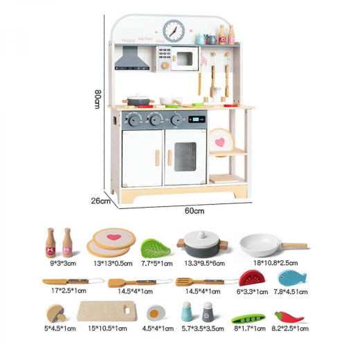 Ensemble de cuisine multicolore 60x26x80 cm, jouet interactif pour enfants 1
