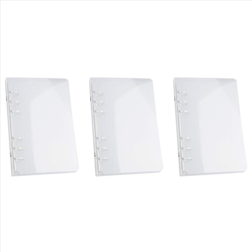 3X 6-Ring Binder Plastic File Folder, Suitable for Letter-Sized Office Supplies A5