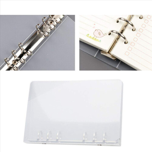 3X 6-Ring Binder Plastic File Folder, Suitable for Letter-Sized Office Supplies A5 1