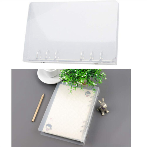3X 6-Ring Binder Plastic File Folder, Suitable for Letter-Sized Office Supplies A5 2