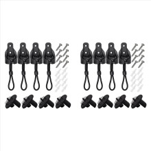 Kit de 8 tendeurs élastiques et embouts de fixation pour store enrouleur extérieur.
