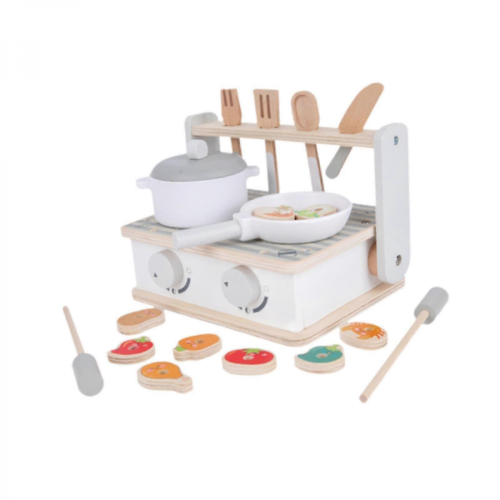 Ensemble de cuisine en bois multicolore pour enfants 3 ans et plus