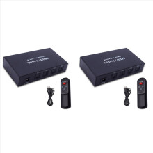 Optischer 2-Wege-Switcher mit 2-Wege-SPDIF-Toslink-Digital-Audio-Splitter (3 Eingänge, 1 Ausgang) und IR-Fernbedienung