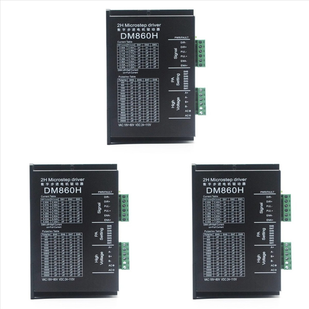 3X Microstep Drive Dm860h Digital Type 57/86 Stepper Motor Driver With Fan For Dma 4852840281011