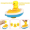 Giocattoli da Bagno per Bambini 1-8 Anni, Set 3 Anatra con Spruzzi d'Acqua 2
