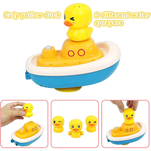 Giocattoli da Bagno per Bambini 1-8 Anni, Set 3 Anatra con Spruzzi d'Acqua 1