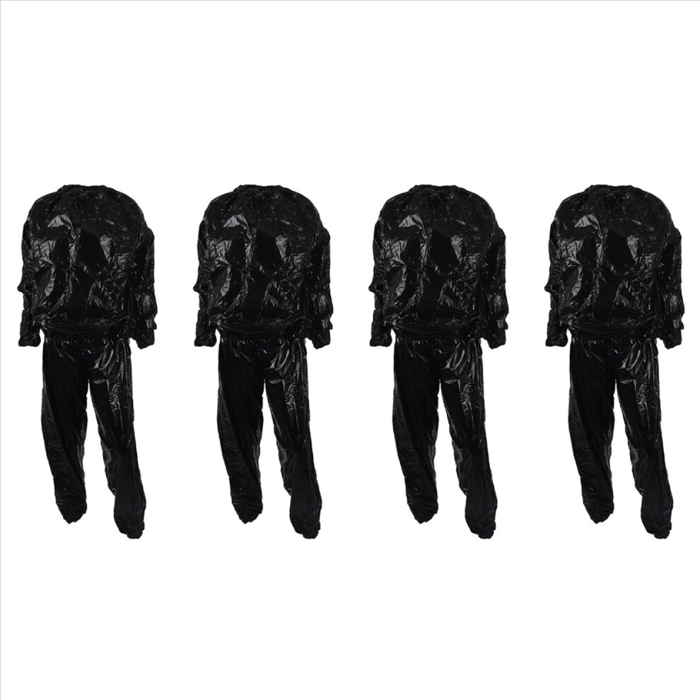 Black 4X Heavy Duty Fitness Weight Loss Sweat Sauna Suit Exercise Gym Anti-Rip Xl