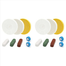 2 Set 6inch Buffing Polishing Wheels,for Bench Grinder,with Buffing Polishing Cutting Compounds,with Non-Woven Bandage