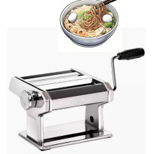 Stainless Steel Pasta Maker with Dual Mode Operation, Adjustable Noodle Thickness for Homemade Spaghetti, Fettuccini, Lasagna
