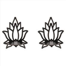 2x Lotus hoekplank, houten wandplank, zwevende plank, decoratieve plank voor bloemen en planten, voor slaapkamer, boekenkamerdecoratie