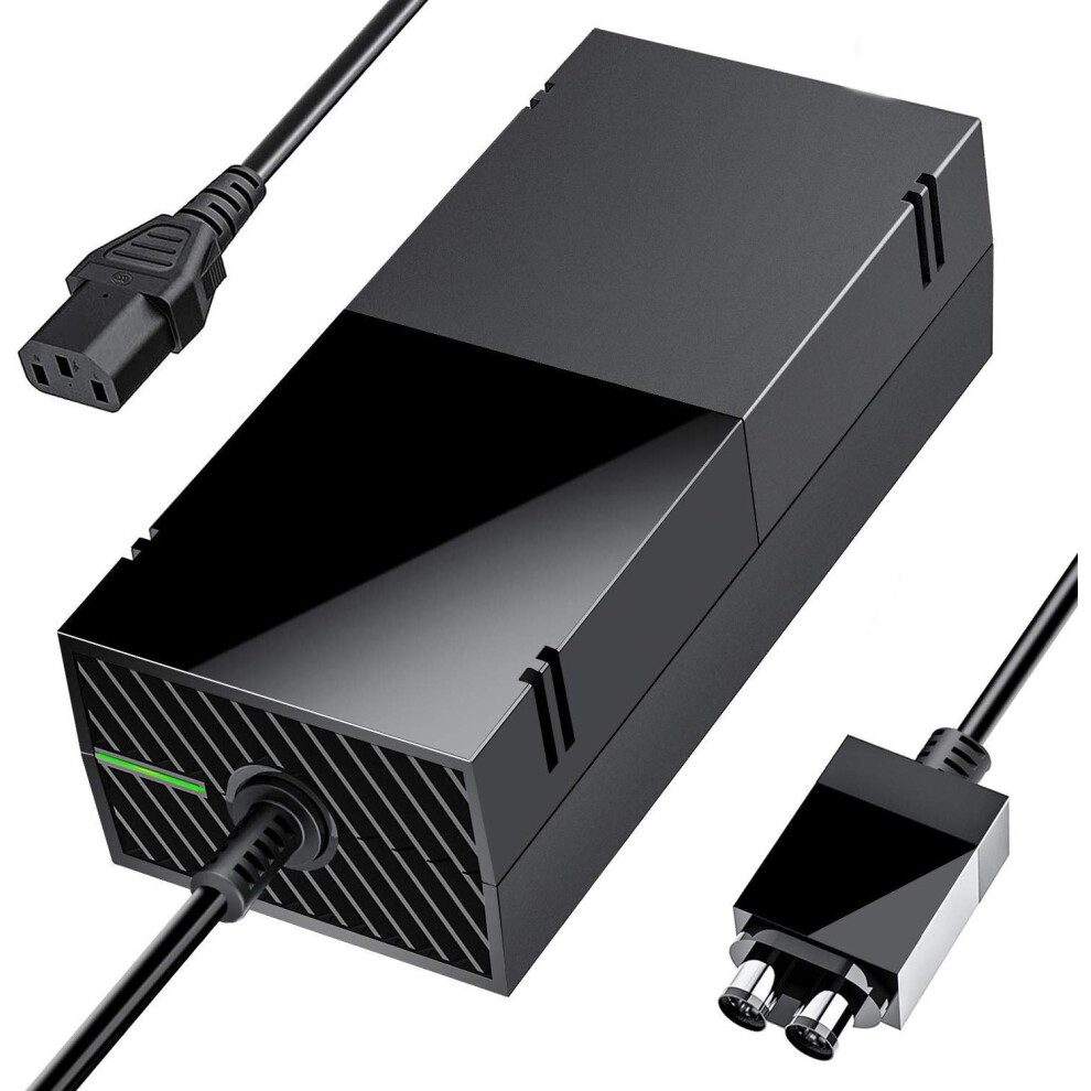 Power Supply Brick Replacement With Cooling Fan, Ac Adapter 100240V With Cable For Xbox One Black 9119770781031
