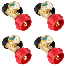 4x Propaantankmeter, niveau-indicator, lekdetector, gasdrukmeter, universeel voor gasgrills, lantaarns en kachels