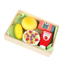 Kit de Petit-déjeuner Jouet 17x12,5x3,5 cm - Aliments Simulés Éducatifs - Cadeau Enfant