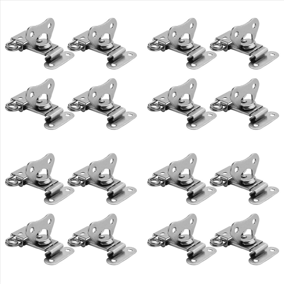 16 Pack 304 Stainless Steel Twist Latch With Keeper And Spring Butterfly Draw Latch For Case Box 4852840275904