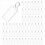 Conjunto de 300 etiquetas para chaveiro de plástico de 5 cm (2 polegadas) com capas transparentes pautadas e identificadores de itens. 1