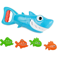 Shark Grabber Baby Batoys - Set Giocattolo con 4 Pesci e Squalo Blu Migliorato (Multicolore)
