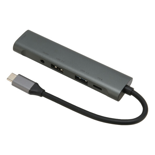 Universal USB Hub με χαρακτηριστικά AUX 35 mm και προσαρμογέα πολλαπλών θυρών, συμπαγή θήκη 2