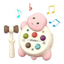 Fun Light Pink Whack Toy with Sounds for Kids' Hand-Eye Coordination - Hammer Game for Boys & Girls